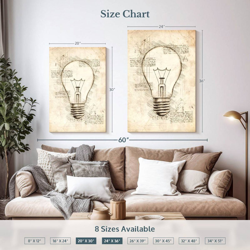 Laelle Light Bulb, 36" H x 24" W