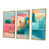 Toile avec cadre flottant or