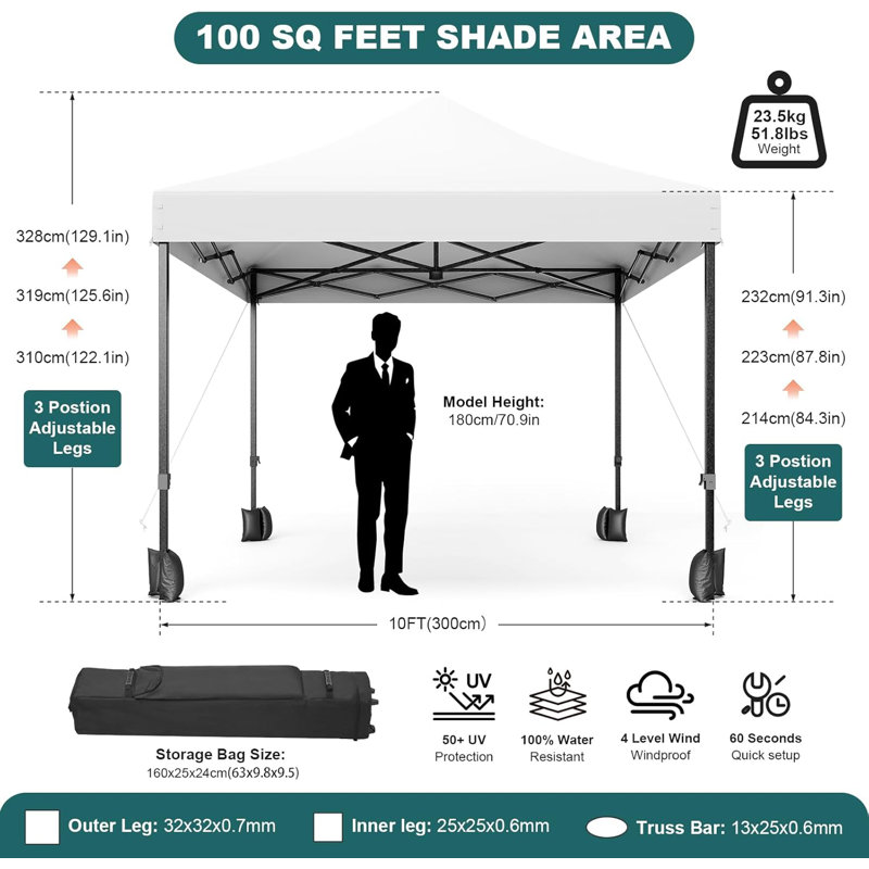 Commercial Canopy Tent, White