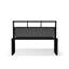 Bureau rectangulaire en bois massif noir, bureau-118342336