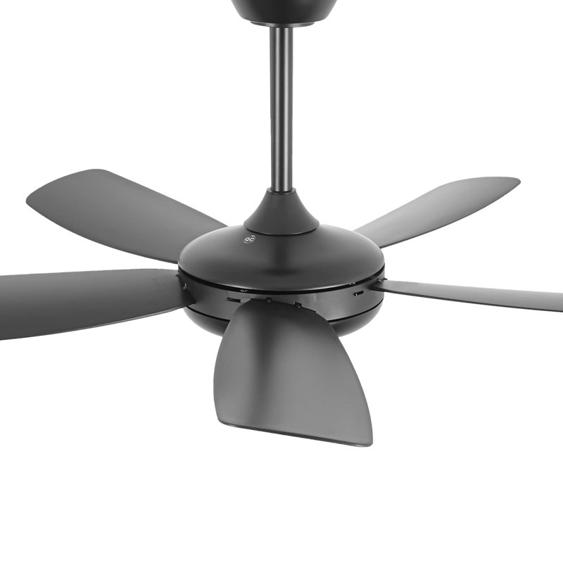 Modern 42" Black 5-Blade Dimmable Ceiling Fan with Lights And Remote Control, Quick-Install Blades, Easy Installation, 3CCT LED Lights, 6 Reversibles DC Motor, Timer, 4"/10" Downrods