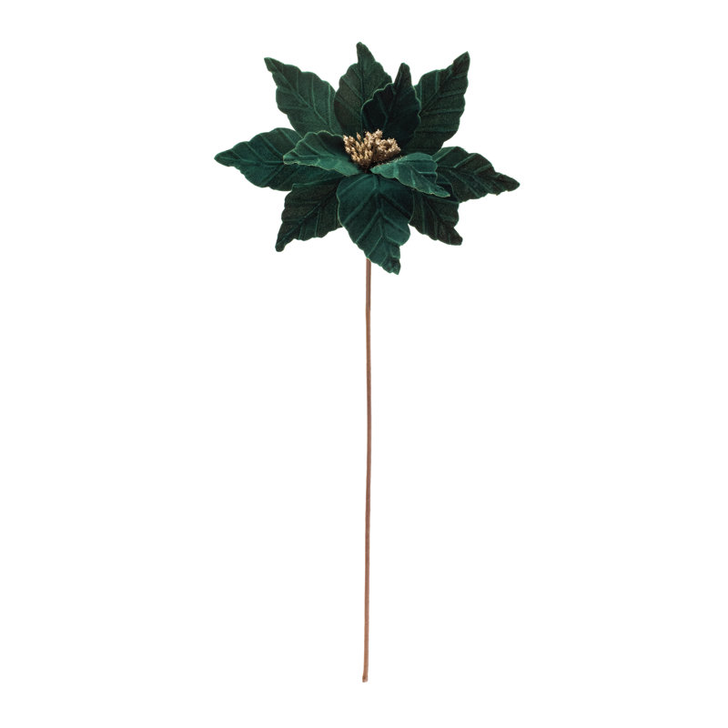 Tige de poinsettia vert forêt (ensemble de 6)
