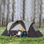 Camping familial pour 5 personnes avec crochet pour lampe, noir