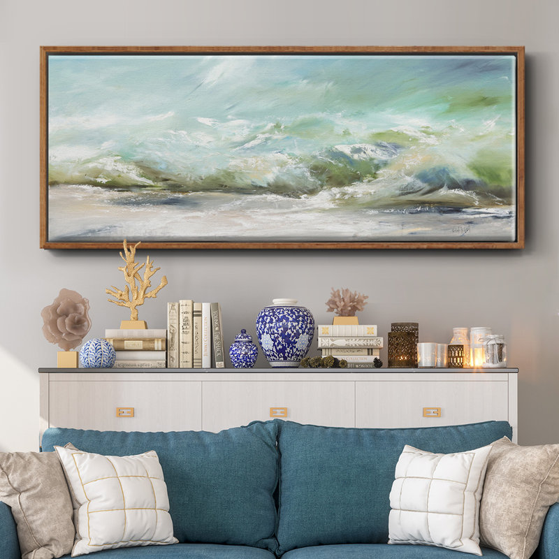 The Wave V1- Framed Canvas