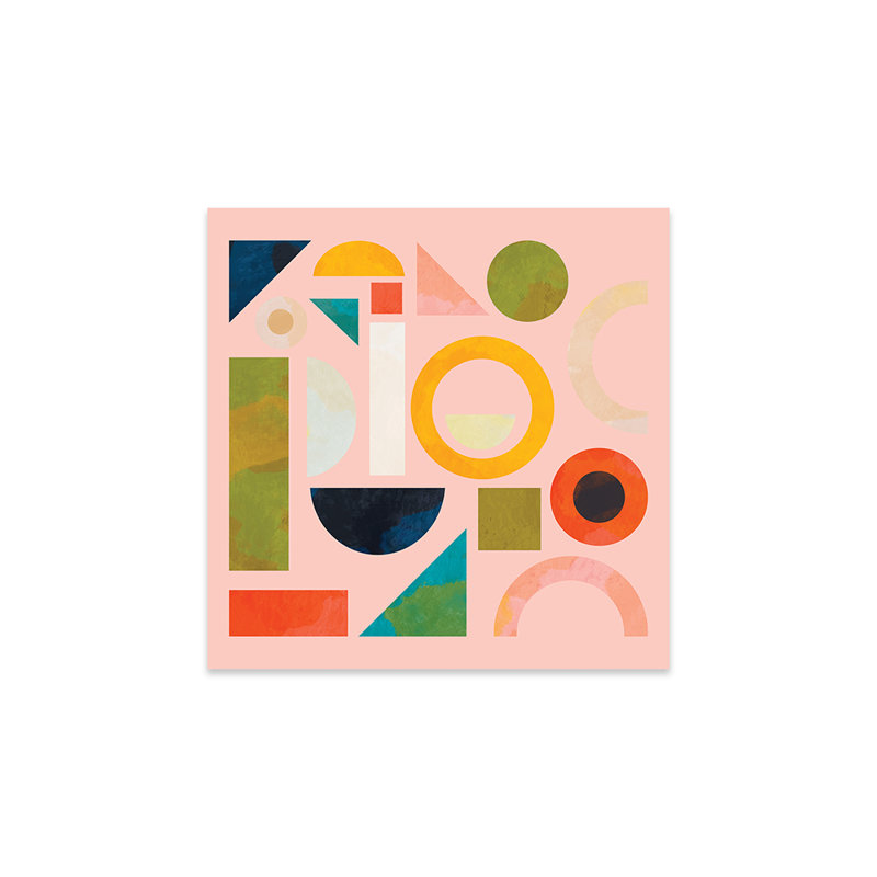 «Geometric Play Modern Art» par Ana Rut Bré - impression sans cadre, H 24 po x l 24 po x P 0,25 po