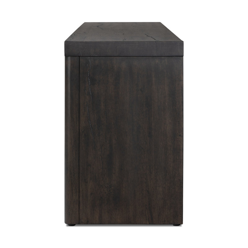 Laredo TV Stand - Smoked Black Veneer, Dark Gray