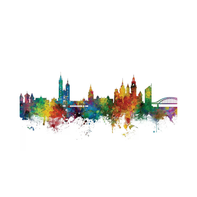 Krakow, Poland Skyline by Michael Tompsett - Wrapped Canvas Gallery-Wrapped Canvas Giclée