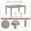 Ensemble de salle à manger de cuisine 6 pièces, table de salle à manger rectangulaire en bois avec 4 chaises rembourrées et un banc