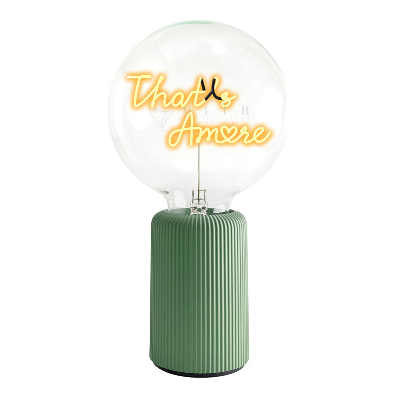 Ampoule That's Amore Lampe de table ambre avec base portative Pop Nomad, Vert