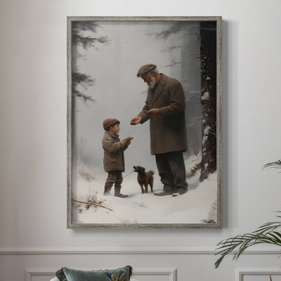 Art des Fêtes de Noël - série 2 - CCXII, reproduction encadrée - bois massif