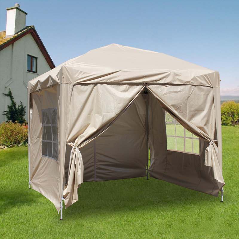 Iserman 2m x 2m Metal Pop-Up Gazebo, Beige