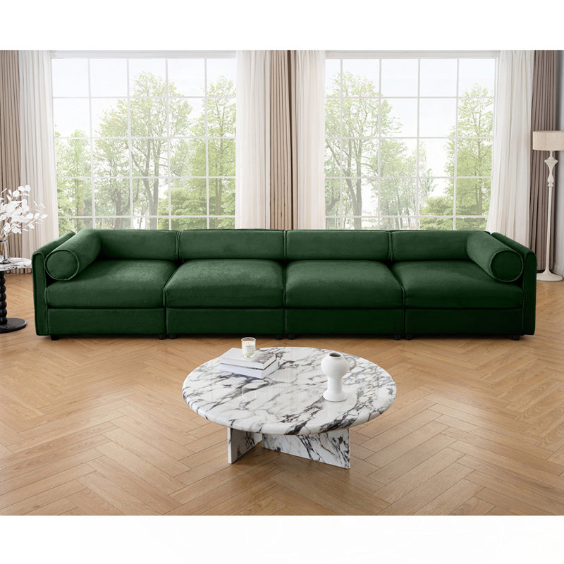 Canapé modulaire modulaire avec rangement pour le salon, Vert