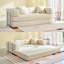 Folding Sofa Bed 160cm King Size, Convertible Modular Sofa, Corduroy Boneless Couch with Metal Frame-398615178