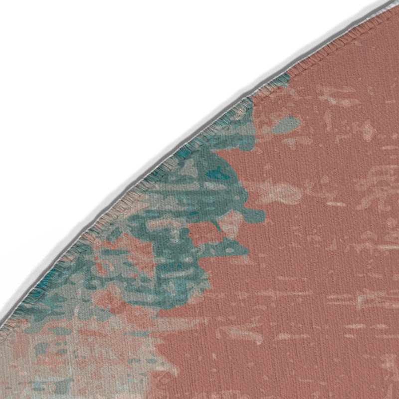 Tapis d'intérieur et d'extérieur surteint beige, Rond 5 pi