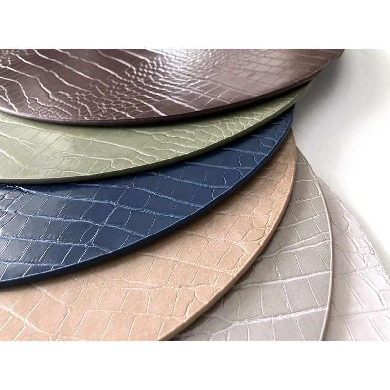Dovi Faux Leather Oval Placemats