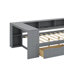 Lit plateforme double avec tablettes, tiroirs et tête de lit tapissier-2025962889-2025962932