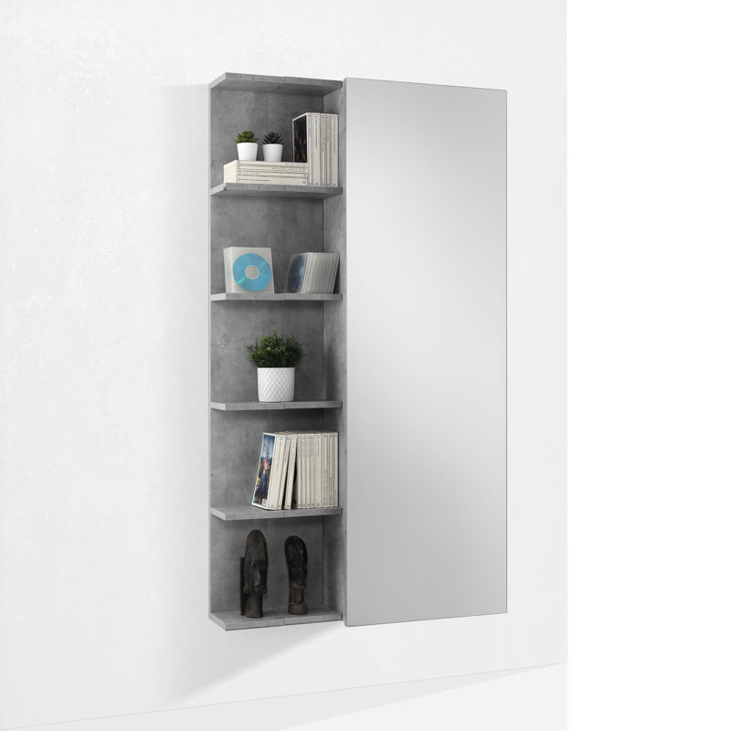 18 Pair Shoe Storage Cabinet, Cement