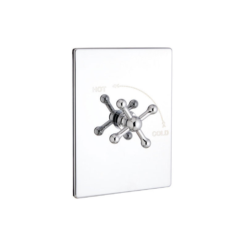 Rectangle Pressure Balance Shower Complete with Valve, Polished Nickel