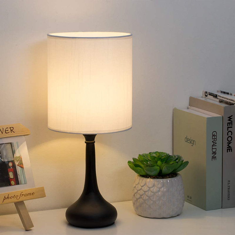Briggston Metal Table Lamp, White, Black