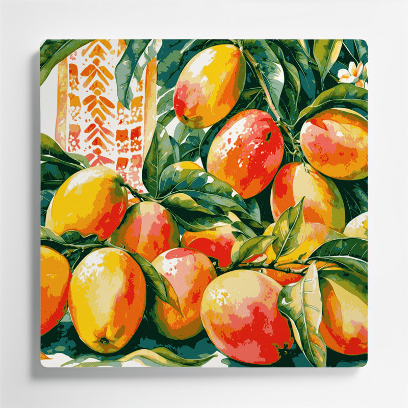 «Hawaiian Mangoes», art mural en métal brun