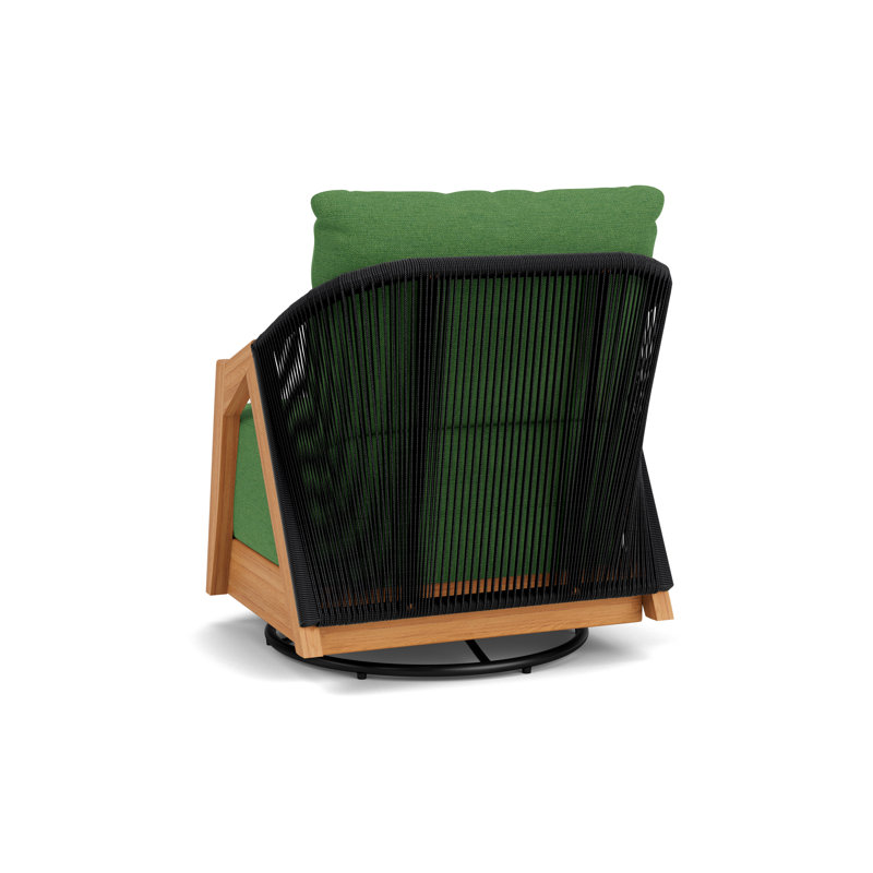 Alpine Outdoor Teak Swivel Armchair, Seadog Botanical