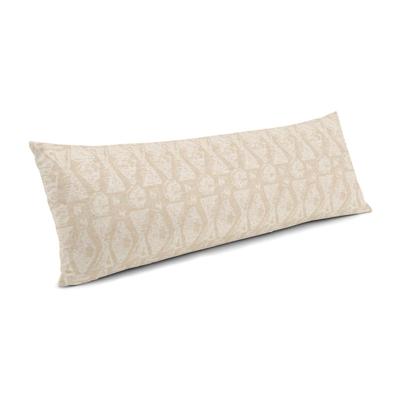 Housse et insert de coussin rectangulaire SandStorm Sand Storm, Blanc / Naturel, 12 po x 24 po