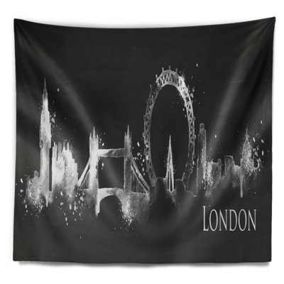 Paysage urbain de londres, silhouette sombre