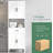 Elegant High Freestanding Tall Bathroom Cabinet With Drawer, 2 Cabinets, 4 Soft-Close Doors And 2 Adjustable Shelves-1996804931