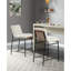 Fauteuil à hauteur de comptoir en tissu blanc 17,75 po Lahni-1114861312