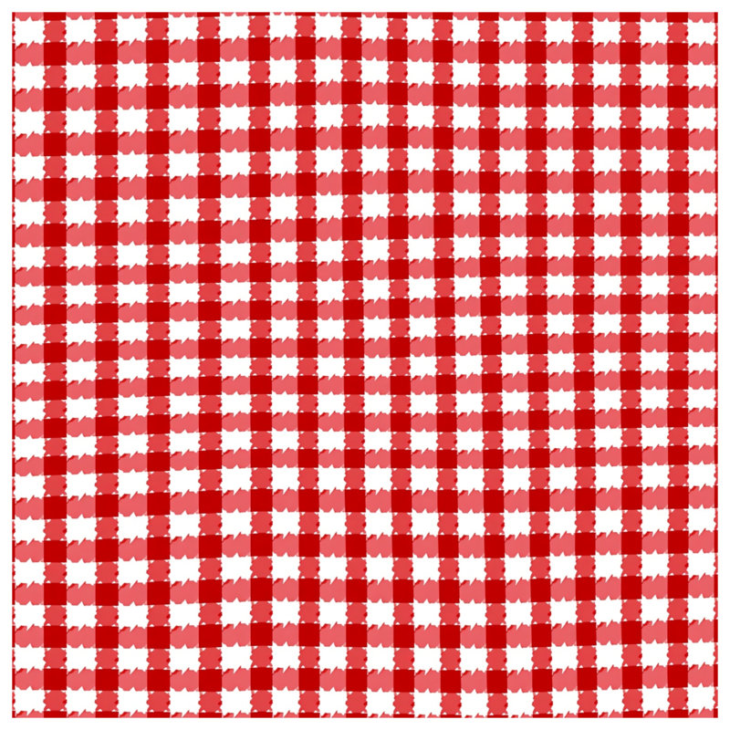 Red White Gingham Bath Mat, 34in W x 21in L