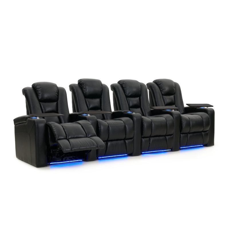 Siège de cinéma inclinable électrique de 138 po de largeur avec porte-gobelet configurable, Régate luxueuse