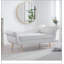Chaise longue avec accoudoirs à volutes