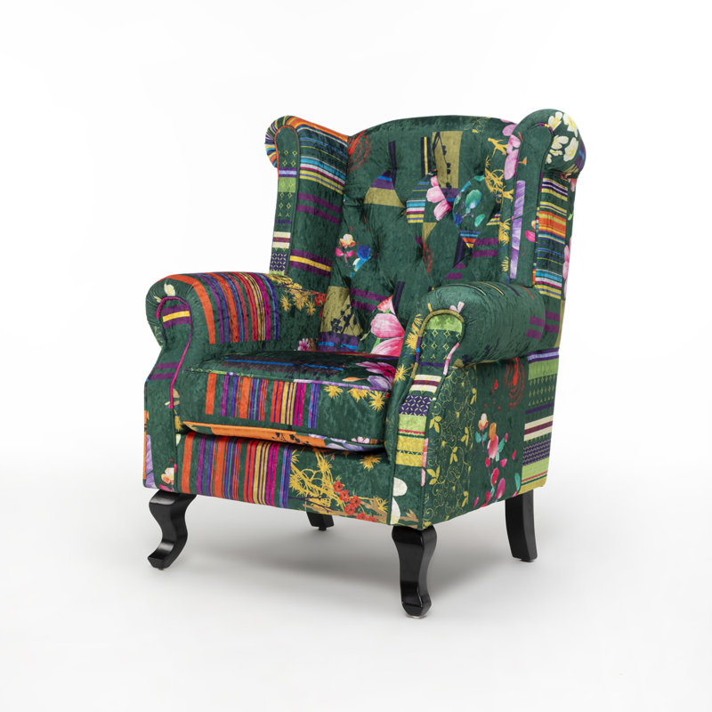 Danaye Wingback Chair, Green