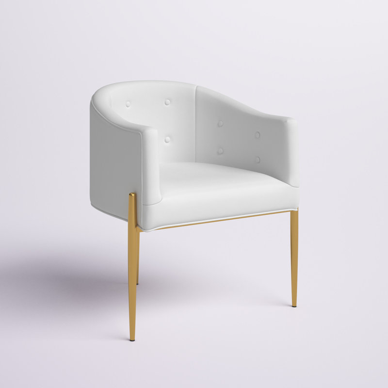 Fauteuil d'appoint performance en velours capitonné Savour, Velours blanc