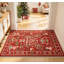 Tapis de Noël bohème vintage, tapis de forêt de Noël, tapis de chambre, tapis de sol rétro pour salon-2071800571-2071800574