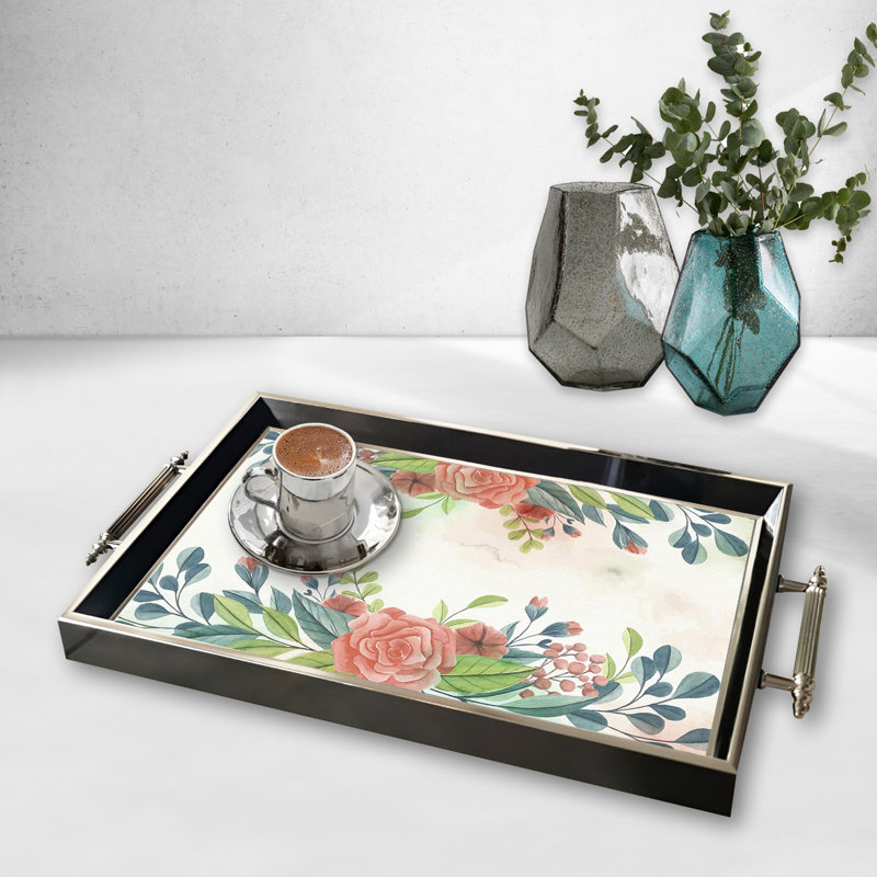 Elegant Glass Tray, 19.7 x 11.4 x 1.4 inches | 100% Durable Glass Construction | Easy to Clean with Damp Cloth | Ideal for Serving, Decorative Display, and Organizing | Stylish Addition to Home Décor