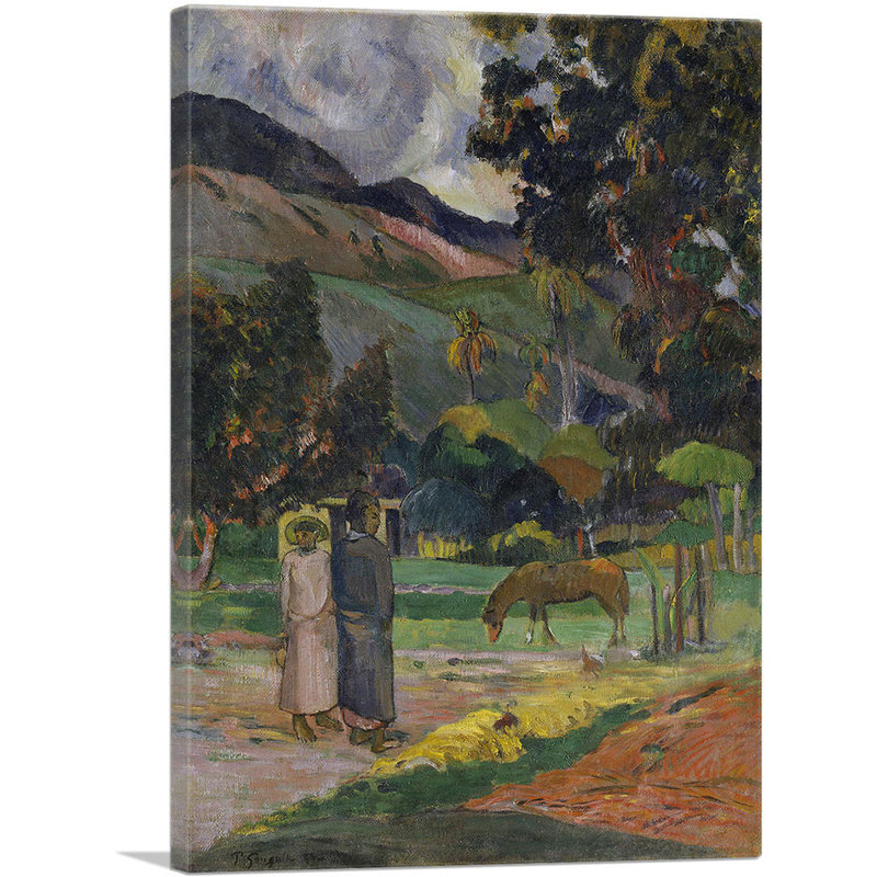 Paysage de Tahiti, 1892 - impression, H 40 po x l 26 po x P 1,5 po