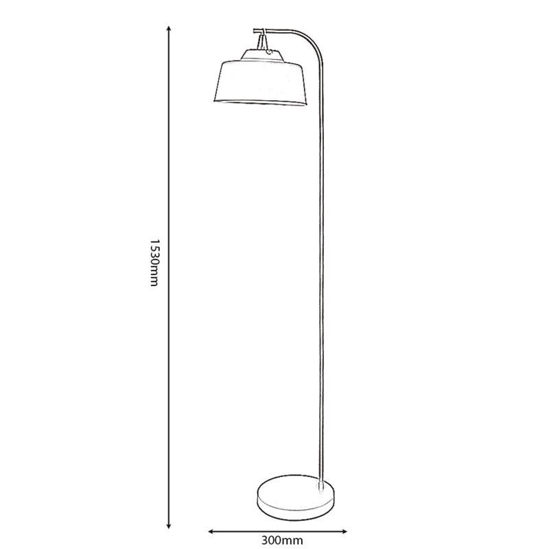 153cm Matte Arched Floor Lamp