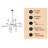 Northampton 12 - Light Iron Dimmable Sputnik Modern Linear Chandelier