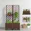 Jardinières mobiles avec treillis, polypropylène durable, jardin extérieur moderne