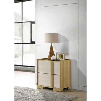 Table de chevet 2 tiroirs Lincoln Natural