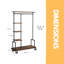 Rustic Industrial 103.5cm Clothes Rack, Garment Rail, Clothes Organiser with Wheels