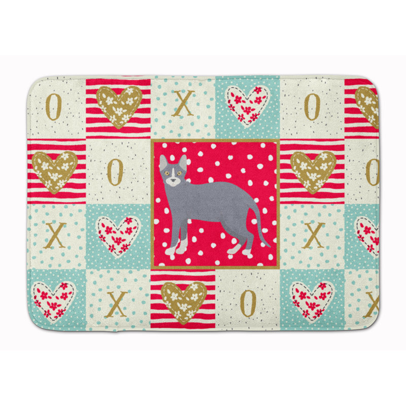 Tapis de cuisine à mousse mémoire cat love Charvi, Donskoy gris