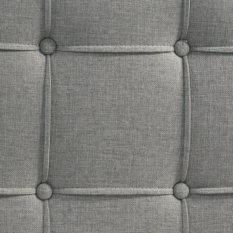 Grand lit plateforme tapissier avec rangement Aidian, Gris