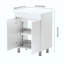 Meuble-lavabo pour salle de bain avec lavabo, meuble-lavabo pour petit espace, meuble-lavabo autoportant avec 2 armoires à fermeture douce