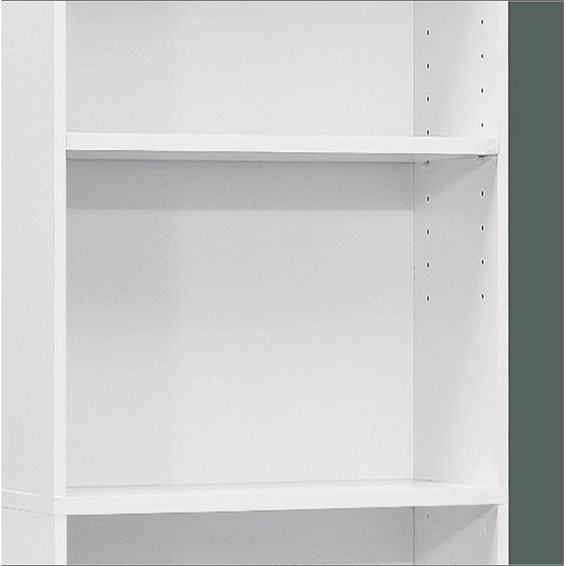 Bibliothèque à 6 niveaux avec tablettes réglables et fixes - Style transitionnel - Pour le bureau / la chambre à coucher, peu encombrant