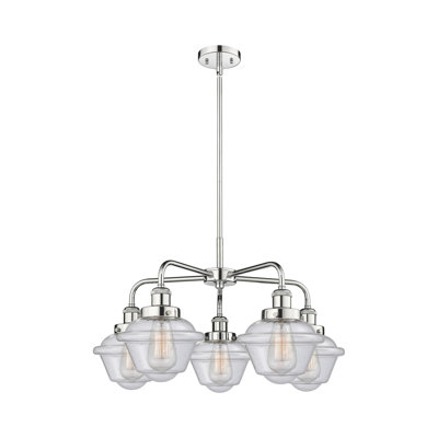 Grourke 5 - Light Glass Dimmable Chandelier