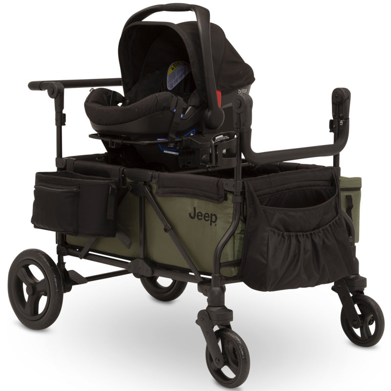 Jeep Deluxe Wrangler Stroller Wagon with Cooler Bag and Parent Organizer by Delta Children