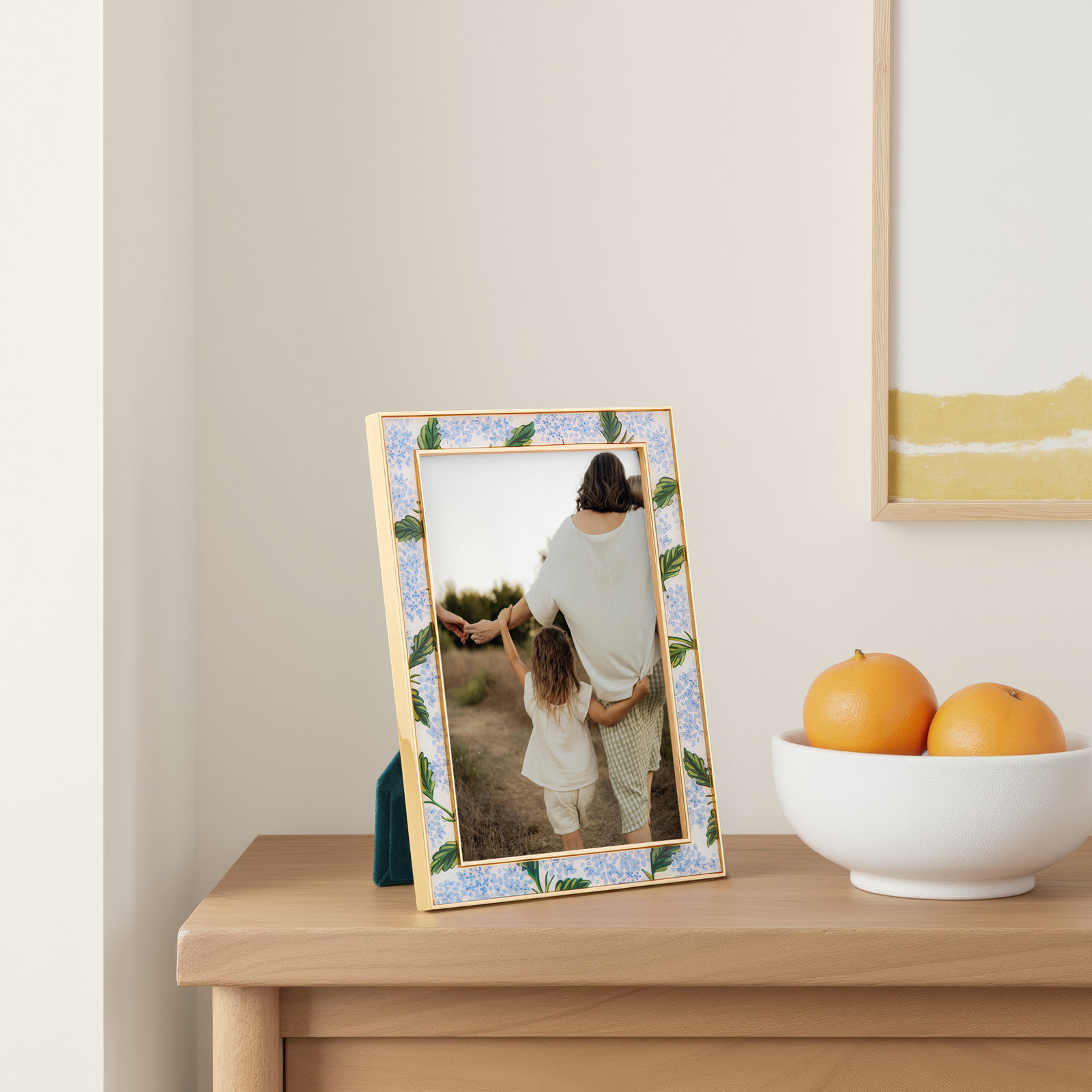 Blue Glass Picture Frame