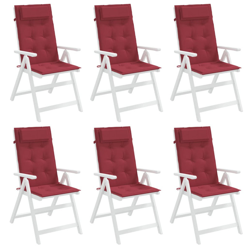 Outdoor 1.2'' Dining Chair Seat / Back Cushion, Wine Red